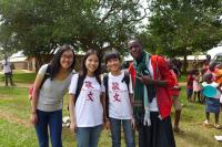 (From left) Miss Mak Hoi Ying Stephenie, Miss Fung Wing Ming and Miss Tsang Wai Tak, joining the CUHK Joint College Medical Team for a service and learning trip to Watoto, Uganda this summer